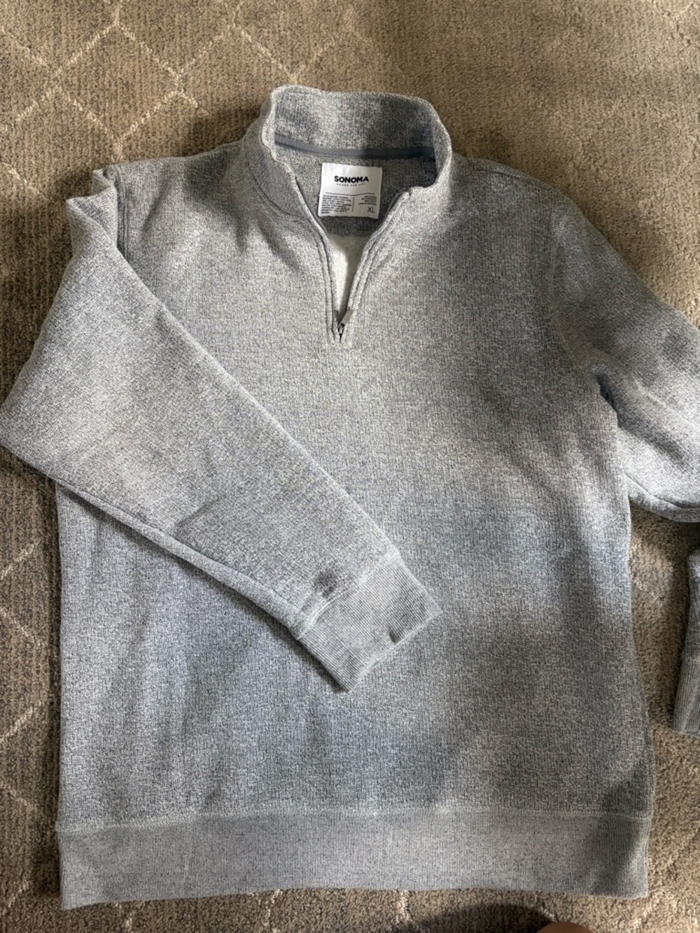 SONOMA Men’s Heather Gray Half-Zip Sweater